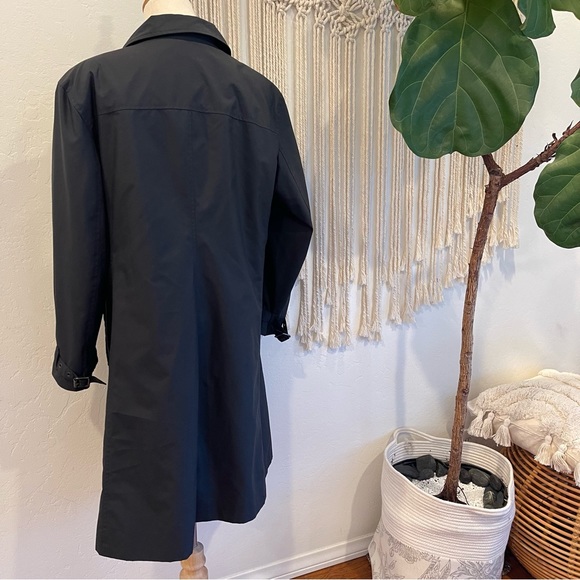 Burberry Womens Black Nova Print Trench Coat / Rain Jacket Size Large / 12 - 14 - Picture 6 of 10